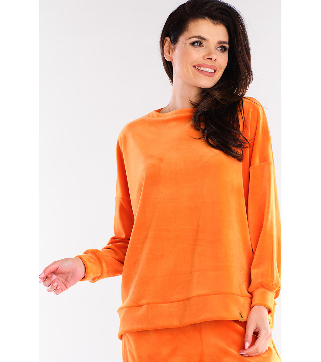 Beginner offset good looking Bluză de damă în predominant portocaliu Oliana - Haine - Awama -  strălucește cu un nou aspect - Bluze